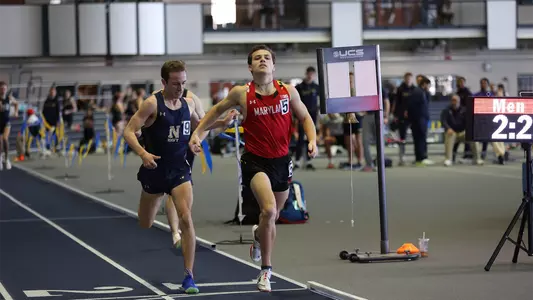 Eric Albright Crosses Finish Line During 1000m at Navy Select
