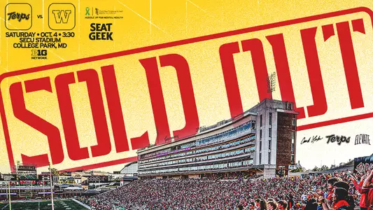 Maryland football sellout vs. Washington graphic 2025