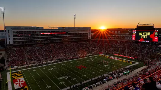 Sunset over SECU Stadium