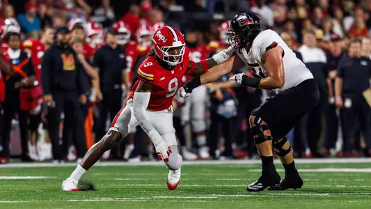 Zahir Mathis against NIU during the 2025 season