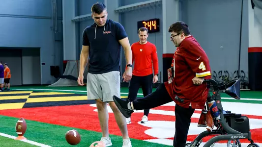 Ethan Gough at Maryland Football Community Service Event in 2025