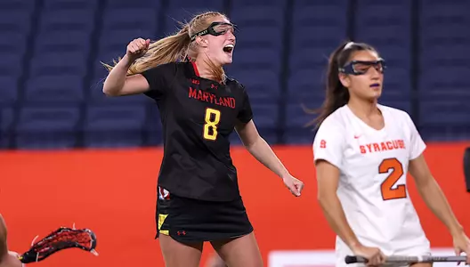 Lauren LaPointe celebrates at Syracuse 