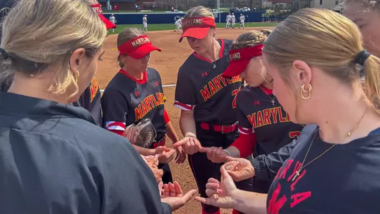 Softball Infield huddle