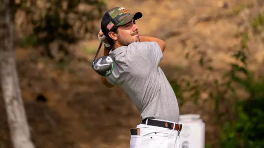 Antonio Safa tees off at the Southwestern Invitational