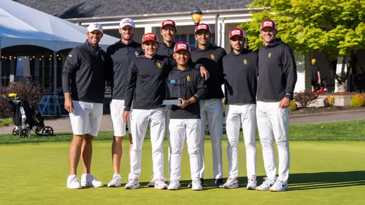 USC Men's Golf poses together after the 2026 Big Ten Championships