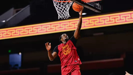 Jadis Jones shoots a layup during a summer practice