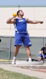 Branko Petrovic won the shot put with a toss of 16.13 meters.