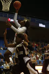Kiara Parker grabbed her second double-double of the season with 12 points and 10 rebounds.