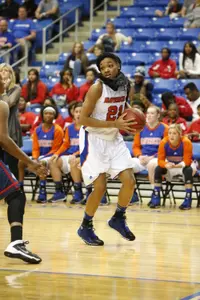 Senior Briana Walker led the Mavericks in scoring with 21 points.