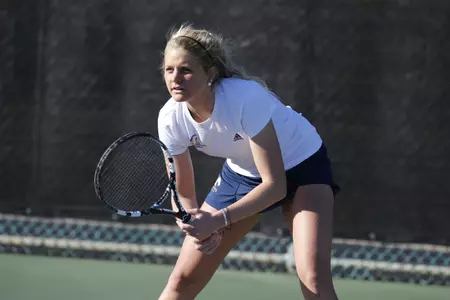 Astrid Gehre defeated her North Texas opponent 6-4, 6-4.