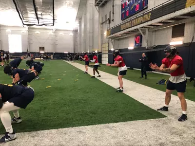Quarterbacks at spring practice
