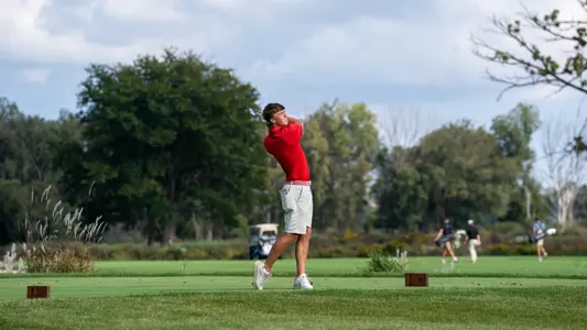 James Boustead tees off at Badger invitational