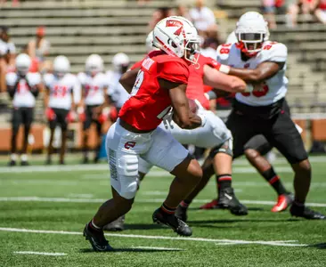 WKU Hilltoppers running back Javy Bunton (19) during the Red vs White Spring Football game on April 23, 2022 at Houchen Industries-L.T. Smith Stadium in Bowling Green, KY