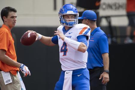 Men's Boise State Broncos #4 Brett Rypien Nike White College