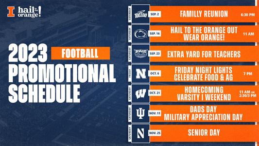 Illini Football Promotional Schedule Announced for 2022 - University of  Illinois Athletics