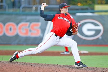 Vanderbilt player Matthew Polk competes during an NCAA baseball