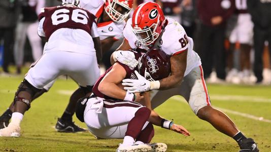 Georgia defensive tackle Jalen Carter is out for Auburn after injury