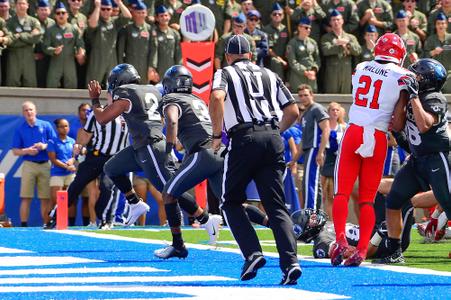 Air Force Falcons quarterback Arion Worthman (2) pauses before the