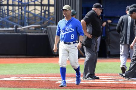 February 20, 2021: Air Force Head Coach Mike Kazlausky (8) walks