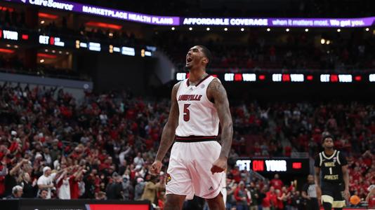 Men's Basketball v Wake Forest - Image 14: Mike James celebrates