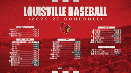 Louisville Baseball Announces 2023 Schedule - University of Louisville  Athletics