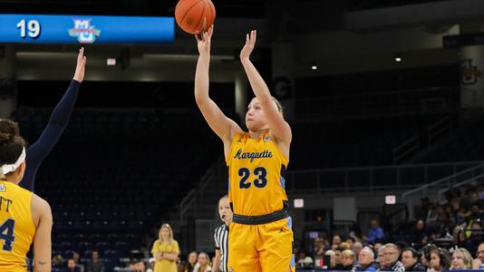 Navy Marquette Women's Basketball Jersey - Halle Vice – The