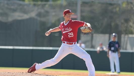 North Carolina State pitcher Carlos Rodon (16) delivers a pitch to