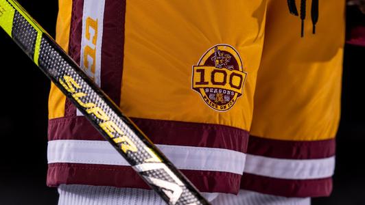 Men's White Minnesota Golden Gophers 100th Season Hockey Jersey
