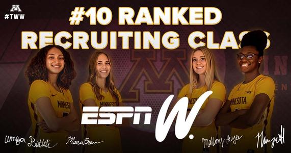 espnW Ranks Minnesota's Recruiting Class 10th Best in the Nation