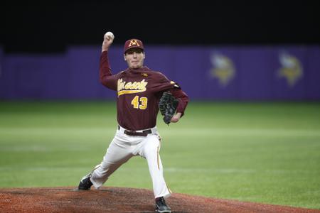 Minnesota Baseball - Richie Holetz struck out six and allowed just one hit  and the #Gophers offense erupted for nine runs in the first three innings  in a victory over UST Wednesday