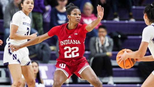 Indiana Hoosiers Adidas Crimson Women's Basketball Student Athlete Jersey #22 Chloe Moore-McNeil / Large