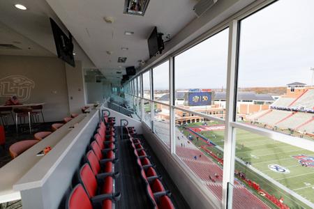 Suites on the 5th floor of Williams Stadium is photographed on November 20, 2021. (Photo by Joel Coleman)