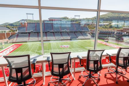 The Williams Stadium Club Level is photographed for updated Ticket Office marketing materials on October 10, 2022. (Photo by: Chase Gyles)