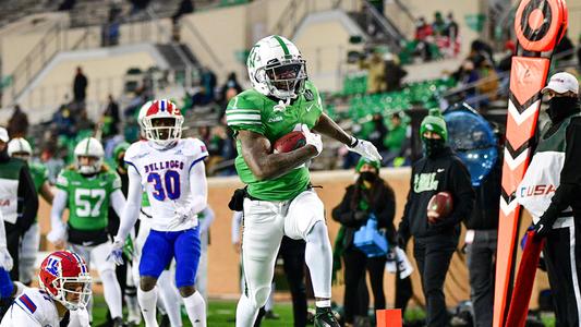 Jaelon Darden (@jdflash1x) is your @conferenceusa co-offensive POTW! 8️⃣  rec./1️⃣3️⃣5️⃣ yds/3️⃣ TDs #GMG #FlashDarden o