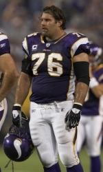 Minnesota Vikings offensive lineman Steve Hutchinson (76) on the