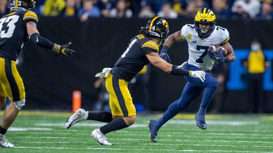 Michigan's Donovan Edwards says he played most of last season with