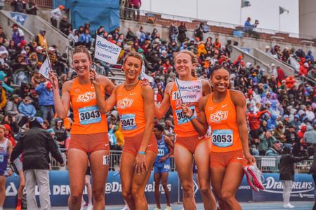 Women's Track & Field with Members at Drake Relays and Grand View