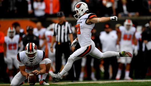 The story of when Oregon State Football kicker Adley Rutschman