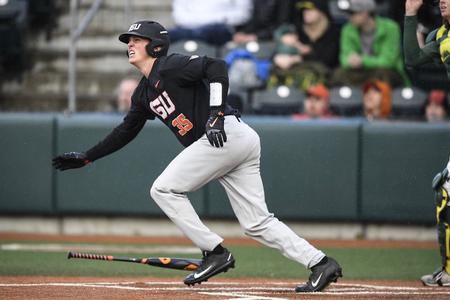 Oregon State catcher Adley Rutschman developing into two-way force