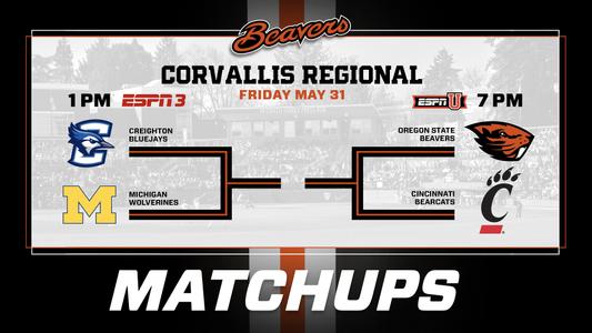 2022 NCAA Baseball Tournament Corvallis Regional bracket, schedule, game  times and TV info