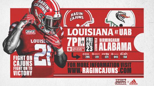 Kick Time for Louisiana's Game at UAB Announced - Louisiana Ragin' Cajuns