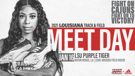 Track Meet Day Graphic - at LSU Purple Tiger