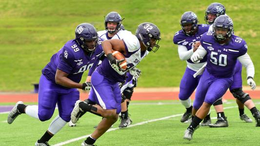 SFA Football: Quin Jones wearing Cally Belcher's number, College