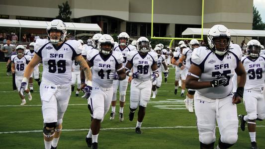 SFA Football: Quin Jones wearing Cally Belcher's number, College