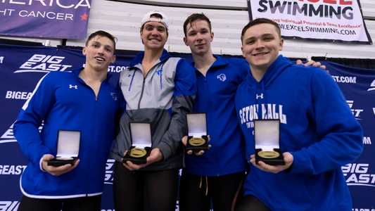 BIG EAST CHAMPS: Men's Swimming & Diving Captures Program's First Title -  Georgetown University Athletics