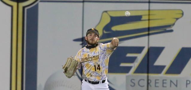 May 03, 2022: Southern Miss outfielder Gabriel Montenegro (14