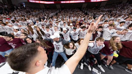 COLLEGE STATION, TX - March 04, 2023 - Fans during the game between the Alabama Crimson Tide and the Texas A&M Aggies at Reed Arena in College Station, TX. Photo By Evan Pilat/Texas A&M Athletics