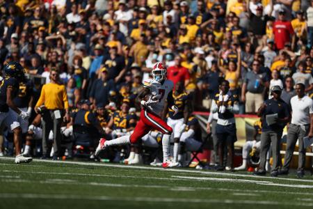 Football: Fall Camp 8/25/22 - Image 41: Wide Receiver Dontay Demus (7).  Maryland Terrapins Fall Camp at Jones-Hill House in College Park, MD on  Thursday, Aug. 25, 2022. Taylor McLaughlin/Maryland Athletics - Maryland