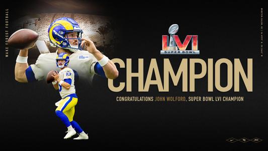 John Wolford and Rams Win Super Bowl LVI - Wake Forest University