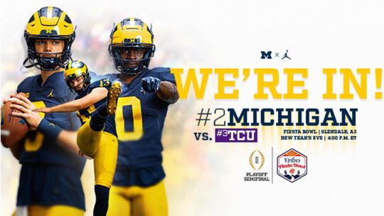 College Football Playoff Semifinal: Vrbo Fiesta Bowl Preview — TCU vs.  Michigan - THE TRANSFER PORTAL CFB